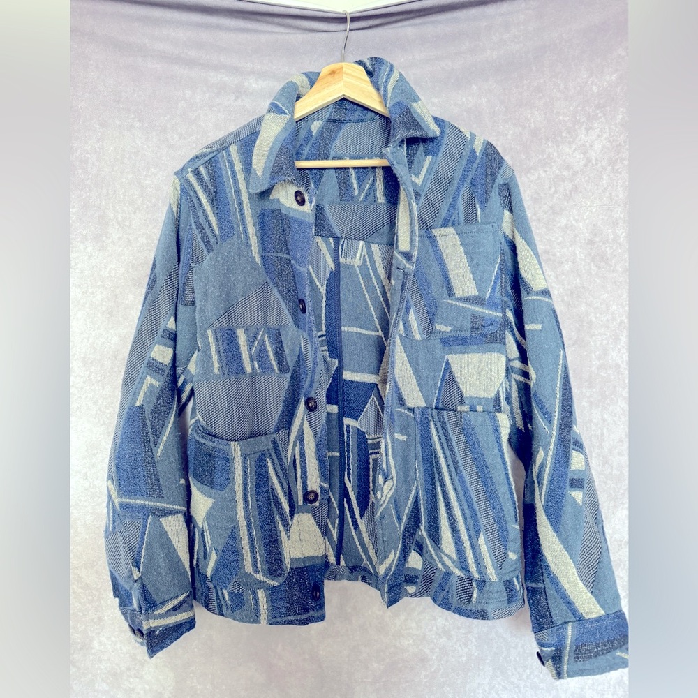 Zara Patchwork Jacquard Jacket sz S